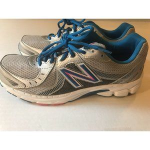 New Balance Running 450v3 Woman’s Size 12 Silver, Blue, White & Pink Sneakers